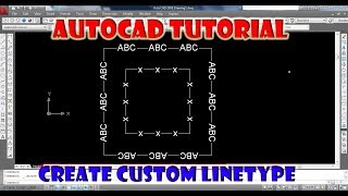 AUTOCAD TUTORIAL CUSTOM LINETYPE [upl. by Aidas]