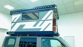 Rooftop dwelling Aluminum Hard Shell Roof Top Tent Camper Trailer Rooftop Tent [upl. by Ydroj835]