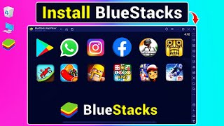 How to Download Bluestacks in Laptop Windows 11 🔥 Install Bluestacks On Windows 11 amp 10 [upl. by Satsok]