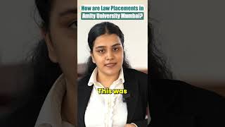 Law Placements at Amity University Mumbai  Student Insights shorts [upl. by Parthinia]