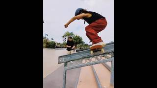 Boardslide shuvout at Encenitas  9 years old skateboarding [upl. by Anassor]