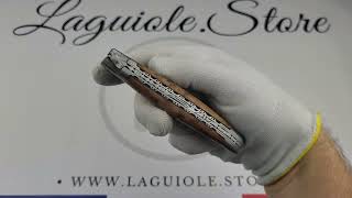 Laguiole Knife with Double Chiseled Plates and Thuya Wood Handle [upl. by Neelyahs241]