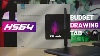 Huion HS64 Unboxing and Review Best Budget Drawing Tablet [upl. by Suzie875]