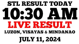 STL Result Today 1030AM Draw July 11 2024 STL Luzon Visayas and Mindanao LIVE Result [upl. by Fleece380]