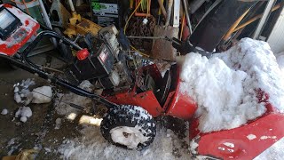 How To Remove Auger Belt And Split A Snowblower [upl. by Myk]