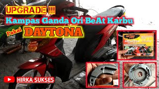 UPGRADE  Kampas Ganda Honda Beat Karbu Pakai Kampas Ganda Daytona Beat CVT Daytona [upl. by Ahsatan]