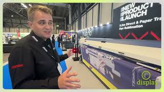 Andrew Gregory talks to us from the Hybrid Services stand at The Print Show about the new Mimakis [upl. by Euqitsym799]