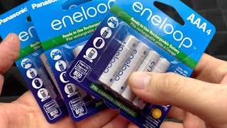 AAA Eneloop Rechargeable Batteries 800 mAh 12 pack unboxing [upl. by Einahc]