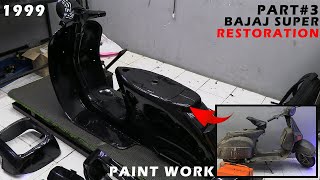 TRANSFORMING a “99” Bajaj Super  Detailed Paint job part 3 [upl. by Zeba435]