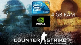 CounterStrike Global Offensive  Core 2 Quad Q9550  Geforce 9500GT  4 GB Ram [upl. by Eegnat240]