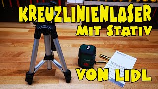 Lidl  PARKSIDE® Kreuzlinienlaser mit Stativ PKLL 8 A3 im Einsatz [upl. by Ecniuq]