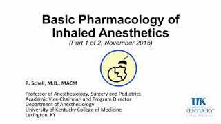 20151109 Inhaled Anesthetics Part 1 [upl. by Eire]