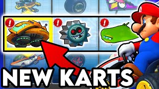 Giving Mario Kart 8 Deluxe 50 NEW Kart Parts [upl. by Aniloj]