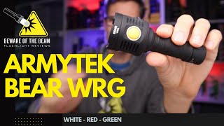 Armytek Bear WRG white green red thrower flashlight [upl. by Birdt430]