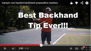 Backhand Tennis Lesson Best Backhand Tip Ever [upl. by Cicely]