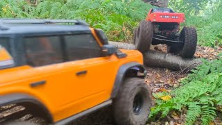 Extreme forest rc trail session part 2  let the good times roll again  Tamiya CR01 HB R1001 [upl. by Wyndham263]