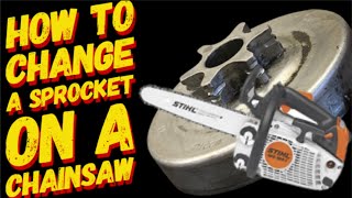 HOW TO REPLACE A CHAINSAW SPROCKET [upl. by Gowrie]