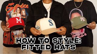 How to Style Fitted Hats  Streetwear Fitted Hat Outfit Ideas [upl. by Jacinto]