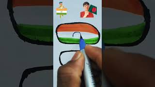 Indian 🇮🇳 Bangladesh 🇧🇩 Flag Drawing Independence day Drawing Republic day Drawing shorts art [upl. by Naiva423]