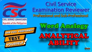 Civil Service Exam 2024  Word Analogy  Analytical csc cse2024 civilservicereviewer [upl. by Analli273]