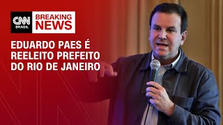 Eduardo Paes é reeleito prefeito do Rio de Janeiro  CNN ELEIÇÕES [upl. by Nerradal]