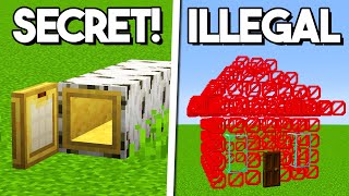 Minecraft 5 NEW Illegal amp Secret Houses [upl. by Peer]