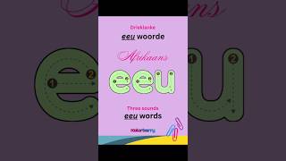 Learn Afrikaans “eeu” How do I read Afrikaans Learn Afrikaans thriphtongs afrikaans grade1 [upl. by Kitty]