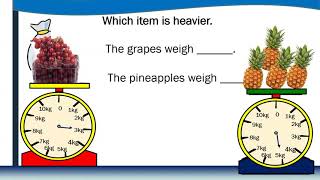 Mathematics Measure amp Compare the Weights of Objects Using Gram amp Kilogram Grade 2 [upl. by Berga]