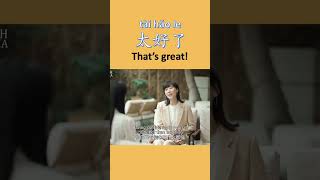 Thats great  太好了 tài hǎo le chinesedrama learnchinese [upl. by Shiverick]