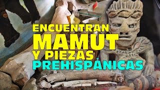 ENCUENTRAN MAMUT Y PIEZAS ARQUEÓLOGICAS en Tequixquiac Estado de México [upl. by Lydie412]