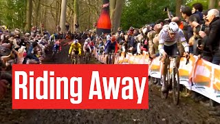 Mathieu Van Der Poel Wins 4th Straight In Gavere [upl. by Notsua580]