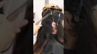 Platinum BLONDE Highlights on DARK hair 😮‍💨👀 hairtutorial hairtransformation [upl. by Ecarg]