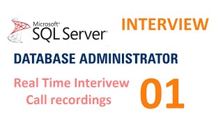 Real time MS SQL Server DBA Experienced Interview Questions and Answers  Interview 1 [upl. by Nayhr]