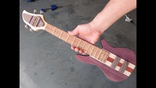 Making A Wooden Miniature Bass Guitar [upl. by Lionel]