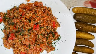 reteta  pilaf din hrisca cu legume si sunca reteta dietetica  home cooking [upl. by Eirene]