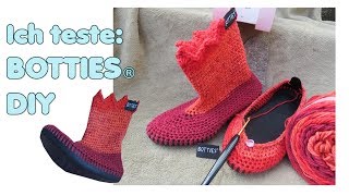 Test BOTTIES®  DIY selber Schuhe häkeln mit den BOTTIES® Sohlen [upl. by Enitsahc]