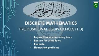 Logical Equivalences equivalence using laws13 اردو  हिंदी [upl. by Aisatsanna]