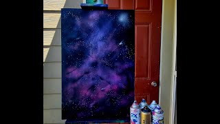 Colorful Space gas spray paint art [upl. by Atival]