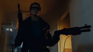 The Terminator 1984 Police station shootout 4K HDR Mono [upl. by Aciamaj48]