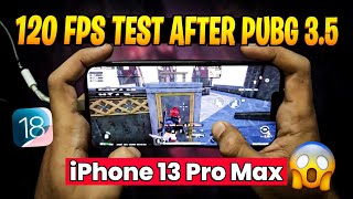 🔥iPhone 13 Pro Max smooth 120 fps test after pubg 35 update  constant 120 [upl. by Cornelius512]