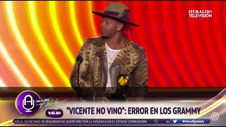 quotNO PUDO VENIRquot el GRAVE ERROR al anunciar que VICENTE FERNÁNDEZ GANÓ el GRAMMY [upl. by Latsyc]