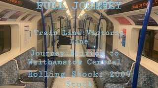 Victoria Line from Brixton to Walthamstow Central  Full Journey [upl. by Lange]