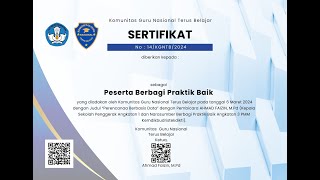 Sertifikat Berbagi Praktik Baik Perencanaan Berbasis Data [upl. by Layla]