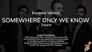 Keane  Somewhere Only We Know Karaoke Version [upl. by Durante909]