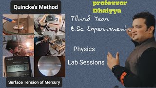 Quinckes Method  Surface Tension  BSc 3 Sem 6  Physics Lab Practical Experiment Professorbhaiyya [upl. by Questa]