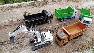 excavator diya how to make working tipper truck loading [upl. by Mulvihill156]