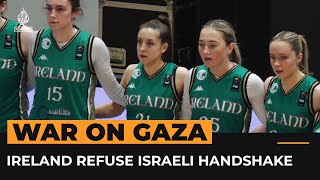 Ireland basketball team refuses handshake with Israel  AJshorts [upl. by Anivol272]