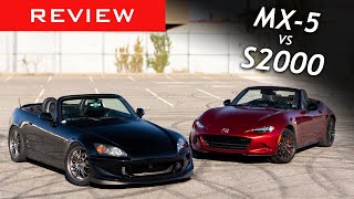 Comparison 2023 Mazda MX5 vs 2001 Honda S2000 [upl. by Aala]