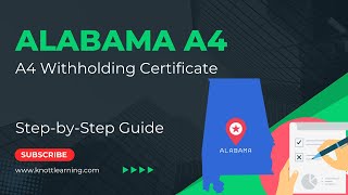 Alabama A4 Employee Withholding Certificate  How to Prepare for Single Filer [upl. by Pearle580]