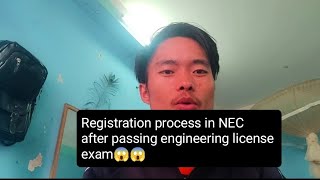 Registration process in NEC after passings engineering licence exam🙏🙏😱😱 engineering [upl. by Aube293]